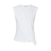 Liu Jo Randig T-shirt med Band White, Dam