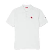 Kenzo Broderad Figursydd Polo - Blommig Stil White, Herr