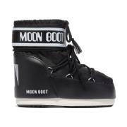 Moon Boot Låga Nylon Snö stövlar Svart Logo Black, Herr