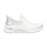 Skechers Glimmer Dust Arch Fit Sneaker White, Dam