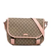 Gucci Vintage Pre-owned Tyg crossbodyvskor Beige, Dam