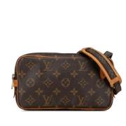 Louis Vuitton Vintage Pre-owned Canvas axelremsvskor Brown, Dam