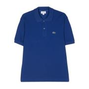 Lacoste Blå Piqué Weave Pikétröja Blue, Herr