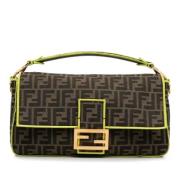 Fendi Vintage Pre-owned Canvas axelremsvskor Brown, Dam