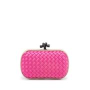 Bottega Veneta Vintage Pre-owned Tyg kuvertvskor Pink, Dam