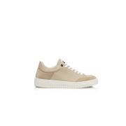 Cerruti 1881 Beige Läder Platform Sneakers med Logo Beige, Dam