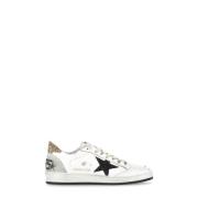 Golden Goose Vita Läderskor med Glitter White, Dam