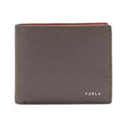 Furla Tryckt Läder Bi-fold Plånbok Brown, Herr