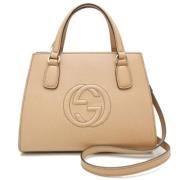 Gucci Vintage Pre-owned Laeder handvskor Beige, Dam