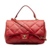 Chanel Vintage Pre-owned Laeder axelremsvskor Red, Dam