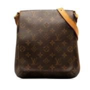 Louis Vuitton Vintage Pre-owned Canvas axelremsvskor Brown, Dam