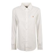 Ralph Lauren Klassisk Vit Bomullsskjorta med Polo Pony White, Dam