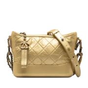 Chanel Vintage Pre-owned Laeder axelremsvskor Yellow, Dam