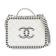 Chanel Vintage Pre-owned Laeder handvskor White, Dam