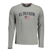 U.s. Polo Assn. Grå Tryckt Långärmad T-shirt Gray, Herr