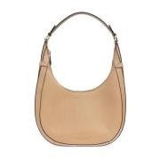 Michael Kors Beige Axelväska i Läder Brown, Dam