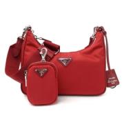 Prada Vintage Pre-owned Tyg prada-vskor Red, Dam