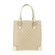 Gucci Vintage Pre-owned Canvas totevskor Beige, Dam