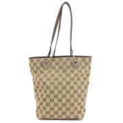 Gucci Vintage Pre-owned Canvas totevskor Beige, Dam