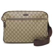 Gucci Vintage Pre-owned Canvas axelremsvskor Beige, Dam