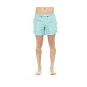 Bikkembergs Blå Badshorts med Fronttryck Blue, Herr