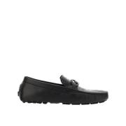 Fendi Svarta Läder Loafer Skor Ss22 Black, Herr