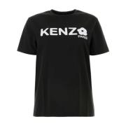 Kenzo Stilren Svart Bomull T-shirt Black, Dam
