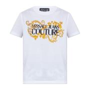 Versace Jeans Couture T-shirt med logotyp White, Dam