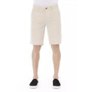 Baldinini Beige Bermuda Shorts i bomull Beige, Herr