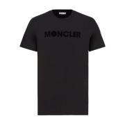 Moncler Tennis Logo T-shirt Svart Black, Herr