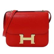 Hermès Vintage Pre-owned Tyg axelremsvskor Red, Dam