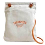 Hermès Vintage Pre-owned Tyg axelremsvskor White, Dam