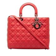 Dior Vintage Pre-owned Laeder handvskor Red, Dam