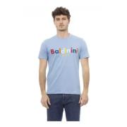 Baldinini Klassisk Herr T-shirt med Rund Hals Blue, Herr