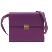 Hermès Vintage Pre-owned Tyg axelremsvskor Purple, Dam