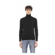 Baldinini Stilfull Turtlenecktröja för Män Black, Herr