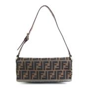 Fendi Vintage Pre-owned Canvas axelremsvskor Brown, Dam