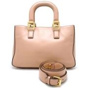 Fendi Vintage Pre-owned Laeder totevskor Beige, Dam