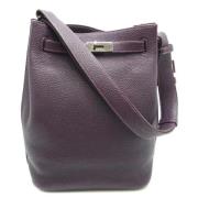 Hermès Vintage Pre-owned Tyg axelremsvskor Purple, Dam