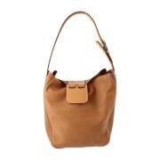 Hermès Vintage Pre-owned Tyg axelremsvskor Brown, Dam