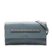 Valentino Vintage Pre-owned Laeder axelremsvskor Blue, Dam