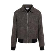 Bottega Veneta Svart Kol Blouson Jacka Black, Herr