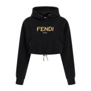 Fendi Stiliga Sweatshirts för Män och Kvinnor Black, Dam