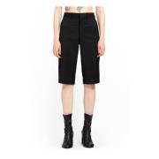Helmut Lang Svarta High Waisted Flat Front Shorts Black, Dam