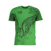 Cavalli Class Tryck Logo Kortärmad T-shirt Green, Herr