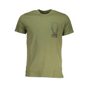 Cavalli Class Tryckt Logotyp Rund Hals T-shirt Green, Herr