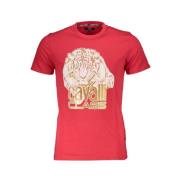 Cavalli Class Tryck Logo Kortärmad T-shirt Red, Herr