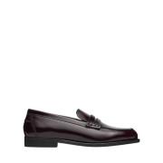 Lottusse Svart kalvskinn Chris Band Loafers Mocasin Banda Red, Dam