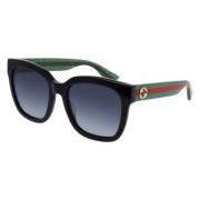 Gucci Stiliga solglasögon Gg0034Sn Färg 002 Black, Dam