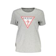 Guess Grå Bomullstopp & T-shirt, Kort Ärm, Ekologisk Gray, Dam